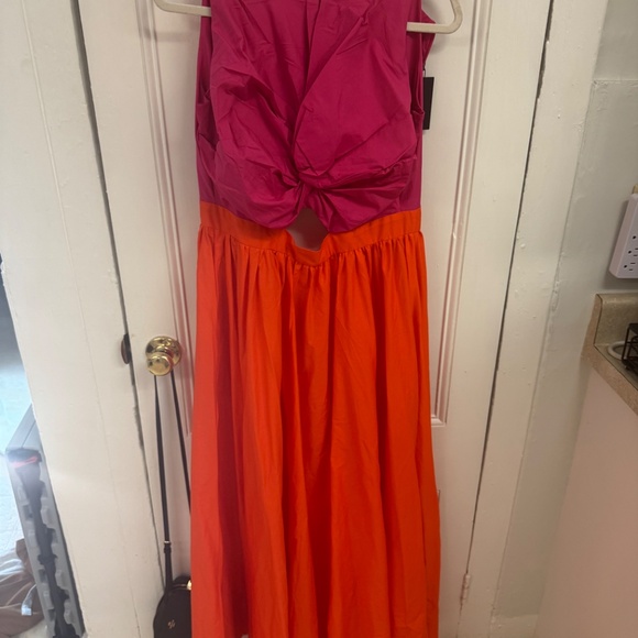 NWT Forever Amelia Remi Maxi Pink & Orange Size UK14/US10 - Picture 4 of 8